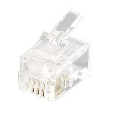 Equip 121111 kabel-connector RJ-11 (4P4C) Transparant