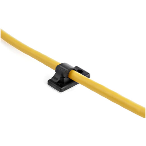 StarTech.com 100 Zelfklevende Kabelmanagement Clips, 5.5mm, Zwart, Netwerk/Ethernet/Bureau/Computer Kabelbeheer, Klevende Kabelhouders, Zelfklevende Klem, Nylon, UL/94V-2 Brandklasse - Afbeelding 7