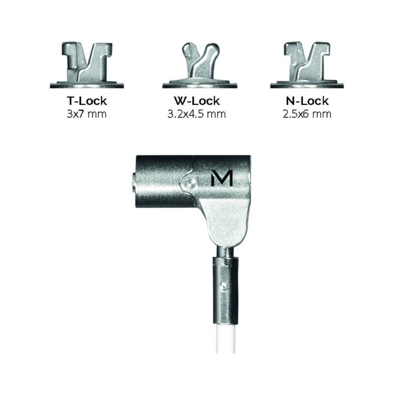 3 Interchangeable Heads Security Lock -Rotating Head - Compatible Master Key