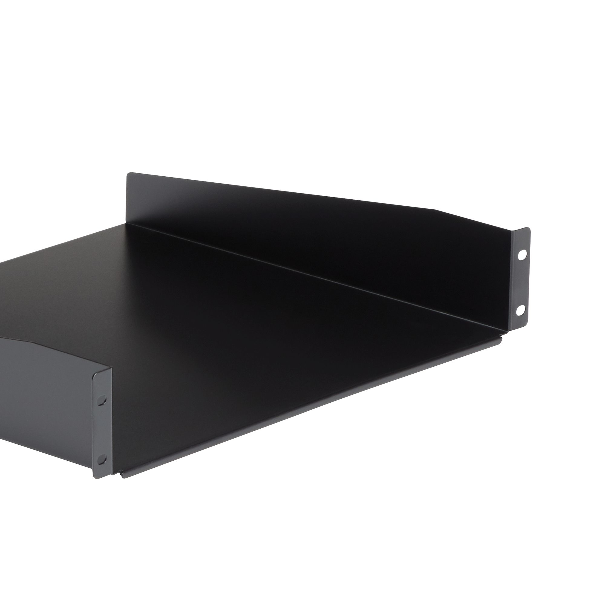 StarTech.com 2U Server Rack Schap - Universele Rack Mount Cantilever Shelf voor 19" Netwerk Kast & Apparatuur - Heavy Duty Staal - Capaciteit 20kg - Diepte 41cm (16”) - Zwart - Afbeelding 3