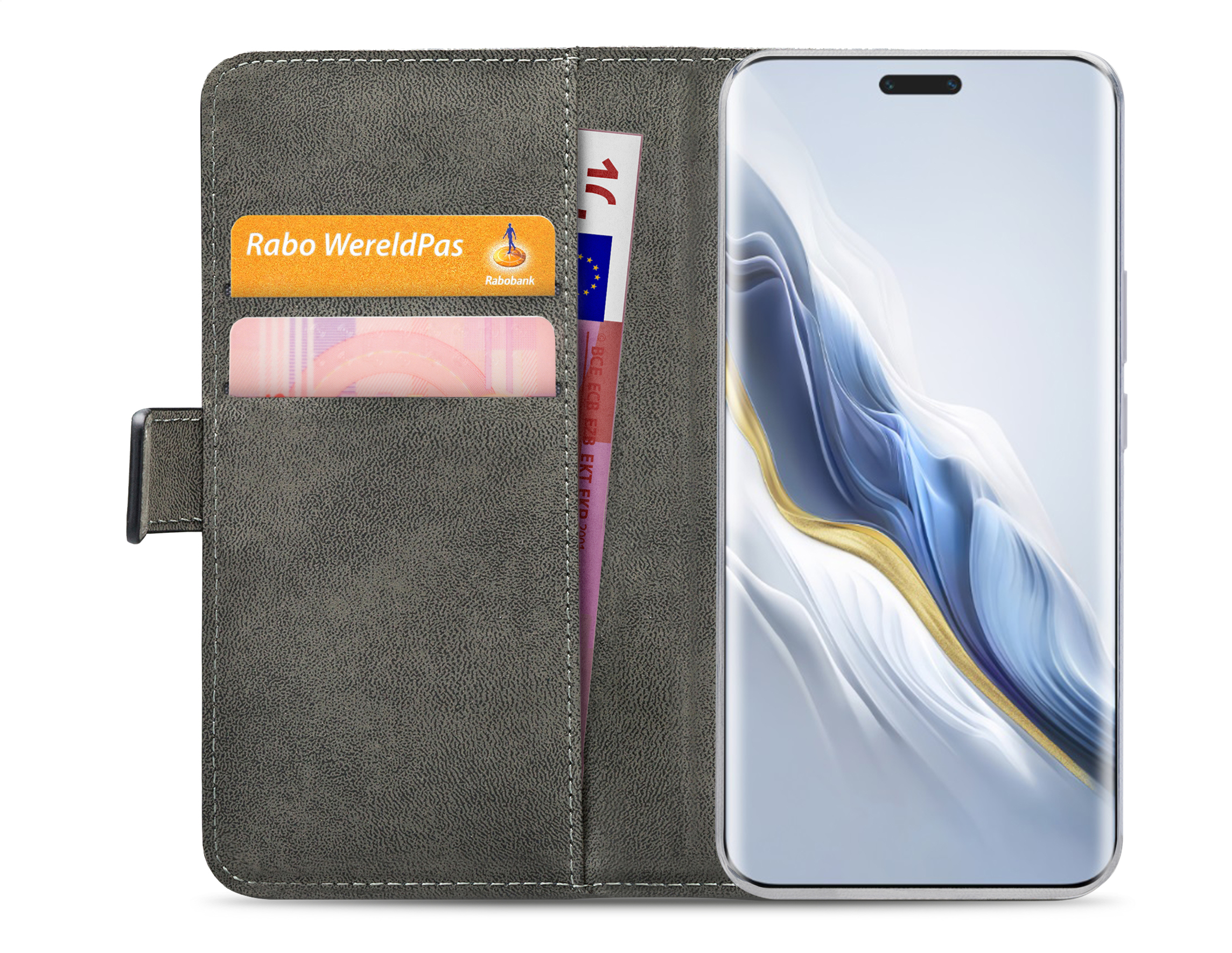 Mobilize Classic Gelly Wallet Book Case Honor Magic6 Pro Black - Afbeelding 3