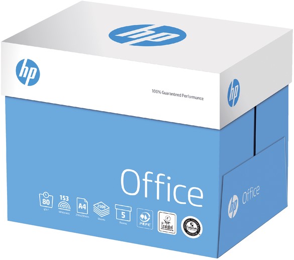 HP Office A4 Printpapier 80g/m² - 2500 Vel (5 Pakken)