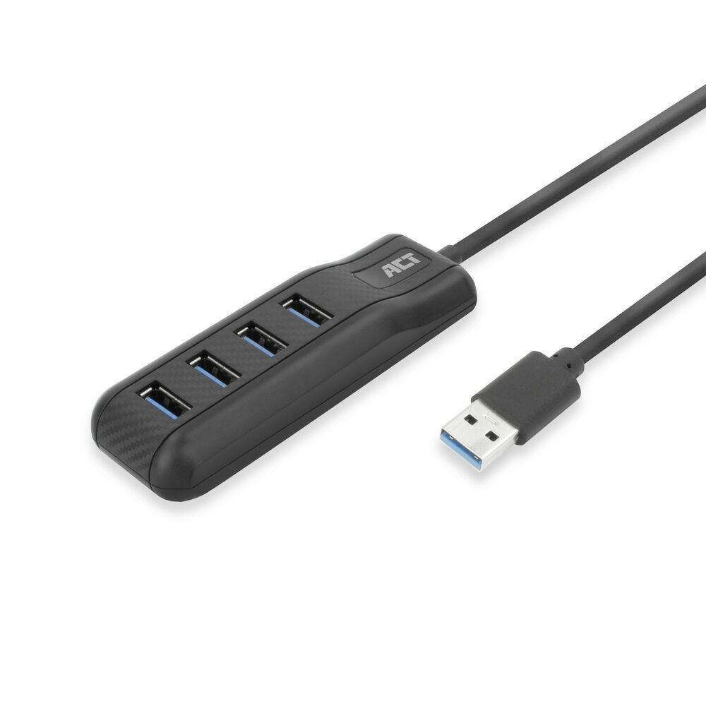 ACT AC6320 interface hub USB 3.2 Gen 1 (3.1 Gen 1) Type-A 5000 Mbit/s Zwart - Afbeelding 2