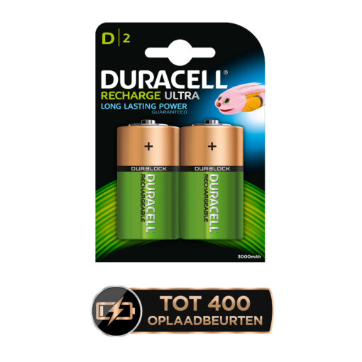 Duracell Recharge Ultra D-batterijen, verpakking van 2 - Afbeelding 3