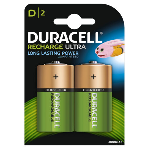 Duracell Recharge Ultra D-batterijen, verpakking van 2