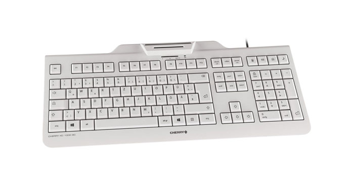 CHERRY KC 1000 SC toetsenbord Universeel USB AZERTY Belgisch Wit - Afbeelding 5