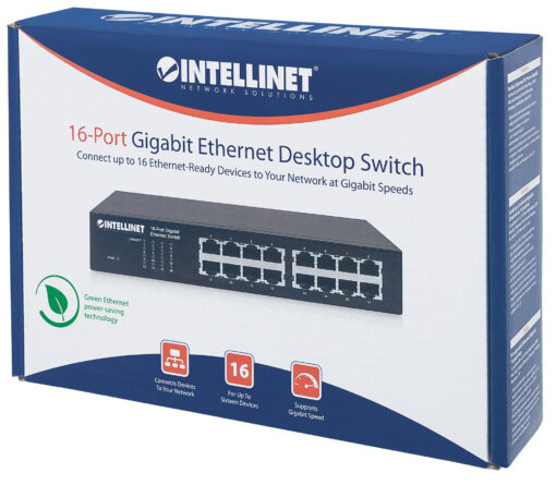 Intellinet 561068 netwerk-switch Unmanaged L2 Gigabit Ethernet (10/100/1000) 1U Zwart - Afbeelding 7