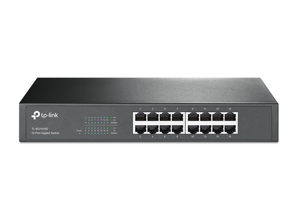 TP-Link TL-SG1016D Unmanaged Gigabit Ethernet (10/100/1000) Zwart - Afbeelding 4