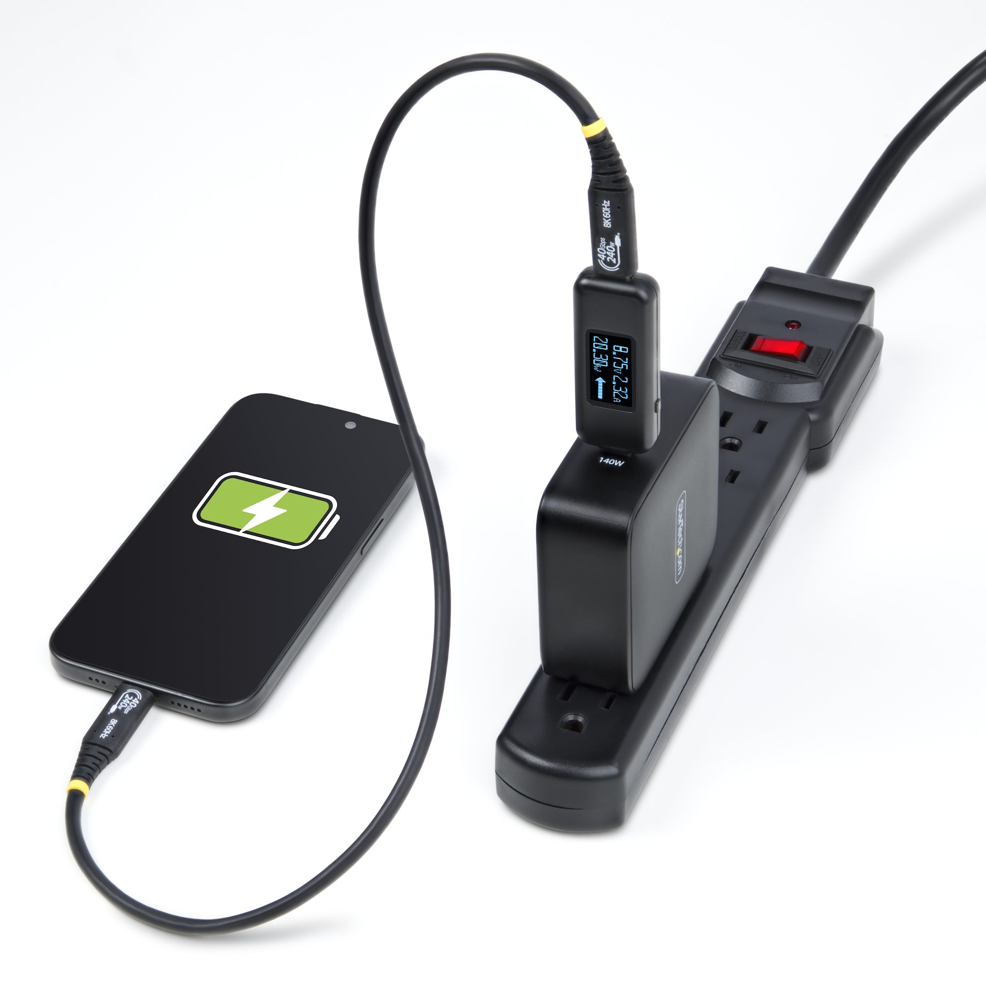 StarTech.com USB-C Power Tester, Digitale Multimeter, Bidirectionele Stroom- en Spanningsmeter, Tot 240W PD EPR, Compacte USB-C Kabel en Poort Stroomtester - Afbeelding 9