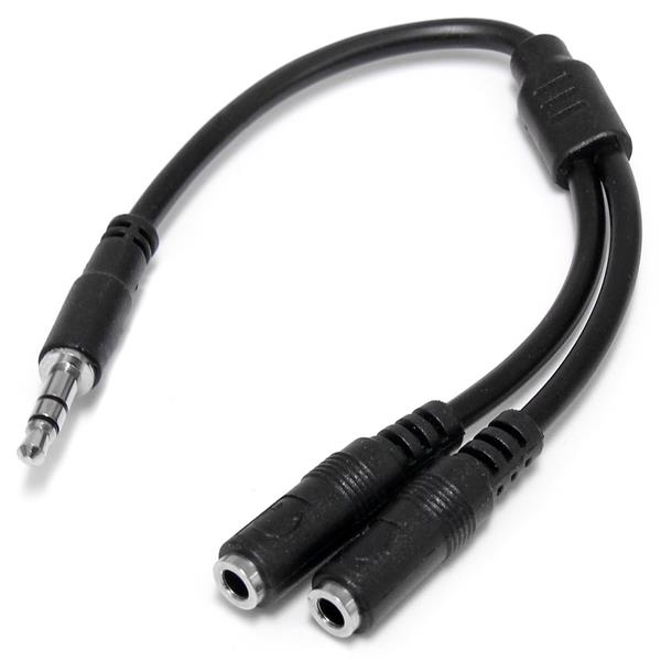 StarTech.com Slanke Stereo Splitterkabel Y-adapter 3,5mm Mannelijk naar 2x 3,5mm Vrouwelijk - Afbeelding 2