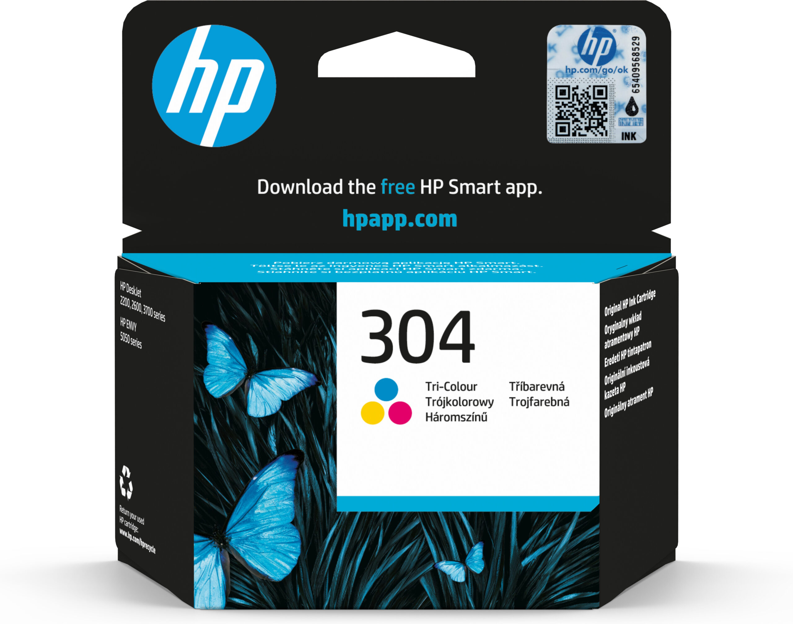 HP 304 originele drie-kleuren inktcartridge - Afbeelding 2