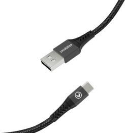 Mobilize Strong Nylon Cable USB to USB-C 2m. 15W Black - Afbeelding 2