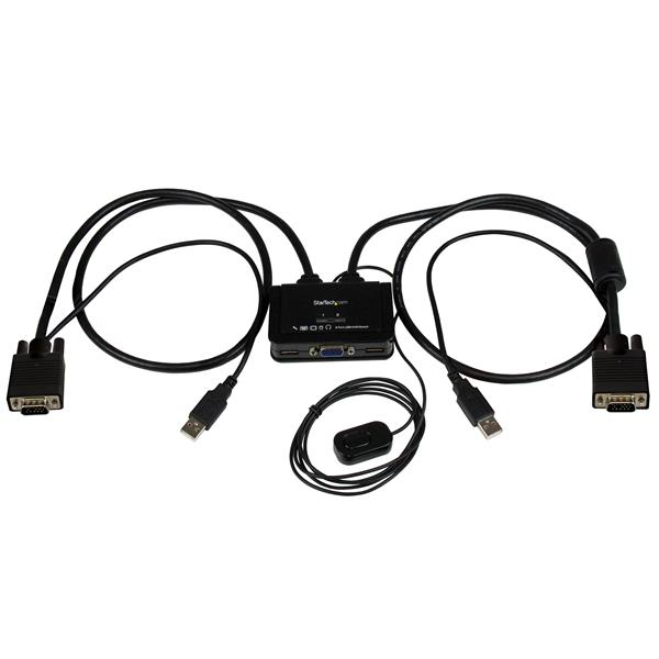 StarTech.com 2-poorts USB VGA-kabel KVM-switch met USB-voeding en afstandsbediening - Afbeelding 2