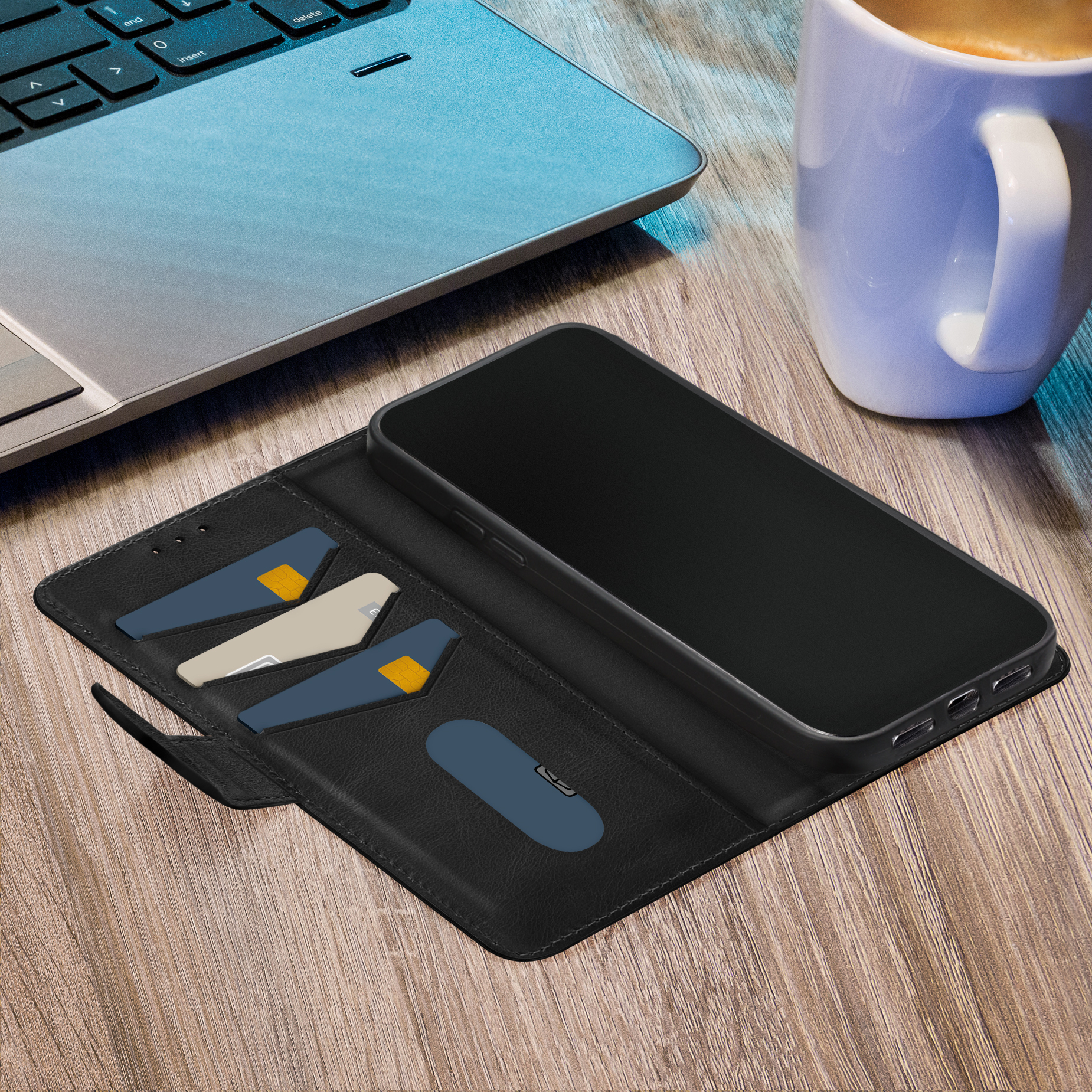 Mobilize Leather Wallet Samsung Galaxy S23 5G Black - Afbeelding 3