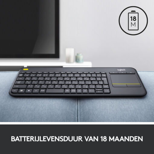 Logitech K400 Plus Tv toetsenbord Universeel RF Draadloos QWERTY US International Zwart - Afbeelding 8