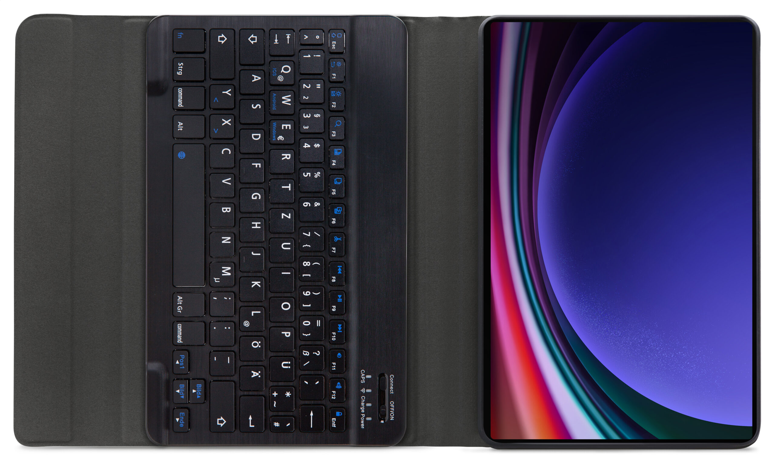 Mobilize Detachable Bluetooth Keyboard Case Samsung Galaxy Tab S9 11/S9 FE 10.9 Black QWERTZ - Afbeelding 3