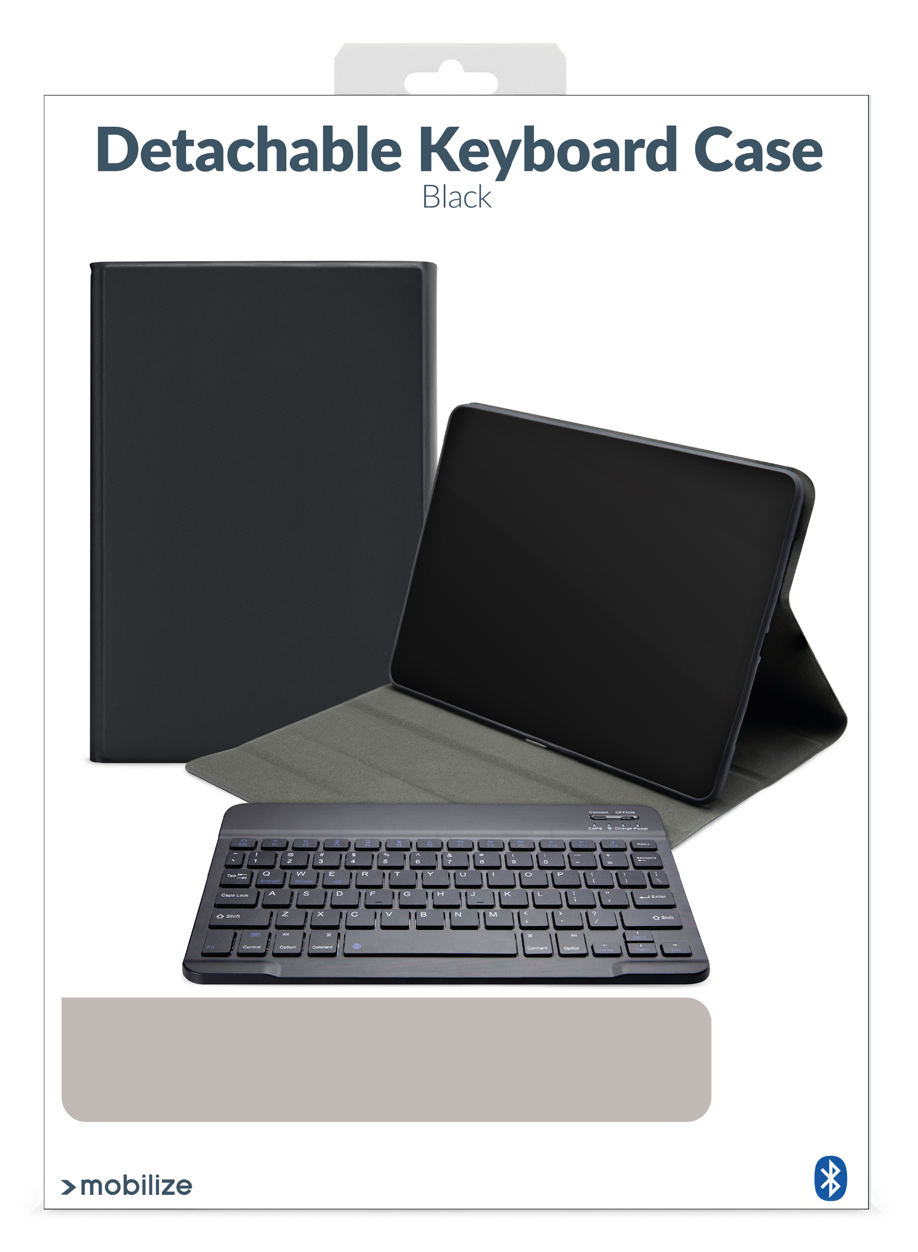 Mobilize Detachable Bluetooth Keyboard Case Samsung Galaxy Tab S9 11/S9 FE 10.9 Black QWERTZ - Afbeelding 8