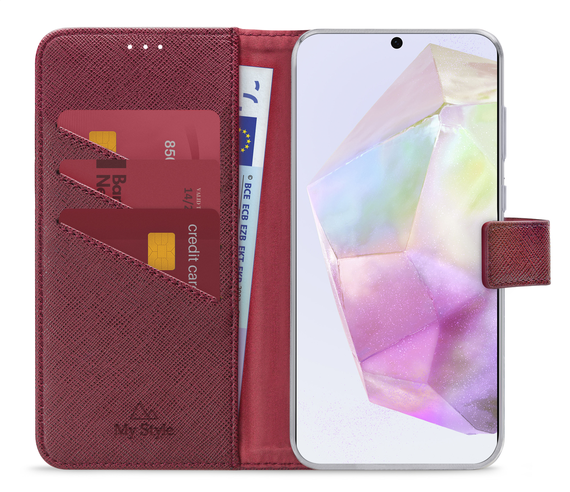 My Style Flex Wallet for Samsung Galaxy A35 5G Bordeaux - Afbeelding 2