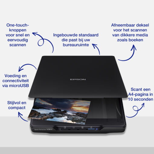 Epson Perfection V39II A4 flatbed foto- en documentscanner met standaard - Afbeelding 3