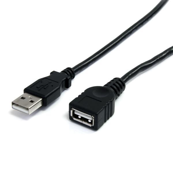 StarTech.com 90cm USB 2.0 Verlengkabel A naar A Zwart M/F - Afbeelding 2