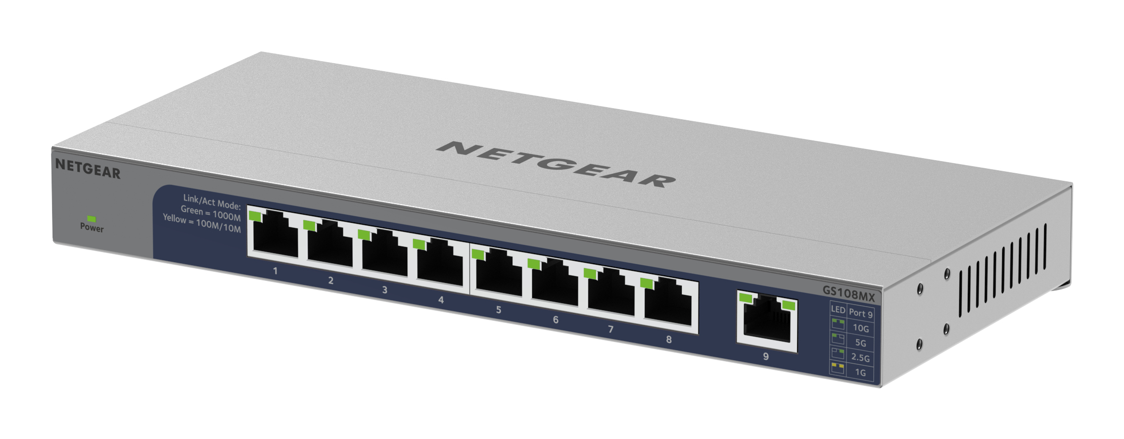 NETGEAR GS108MX-100EUS netwerk-switch Unmanaged L2 Gigabit Ethernet (10/100/1000) Bureaublad-/wandmontage - Afbeelding 9