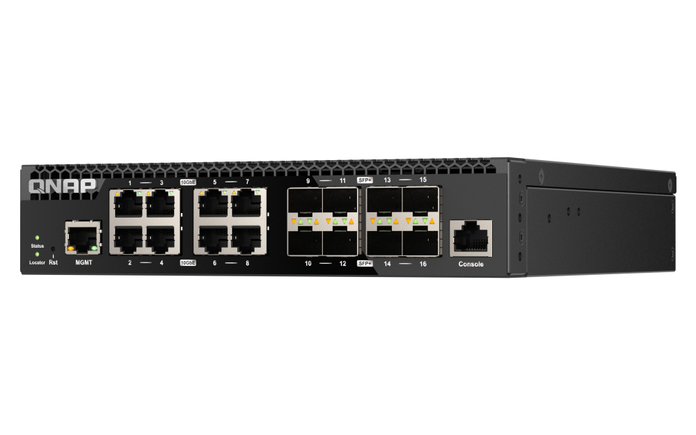 QNAP QSW-M3216R-8S8T netwerk-switch Managed L2/L3 10G Ethernet (100/1000/10000) 1U Zwart - Afbeelding 3