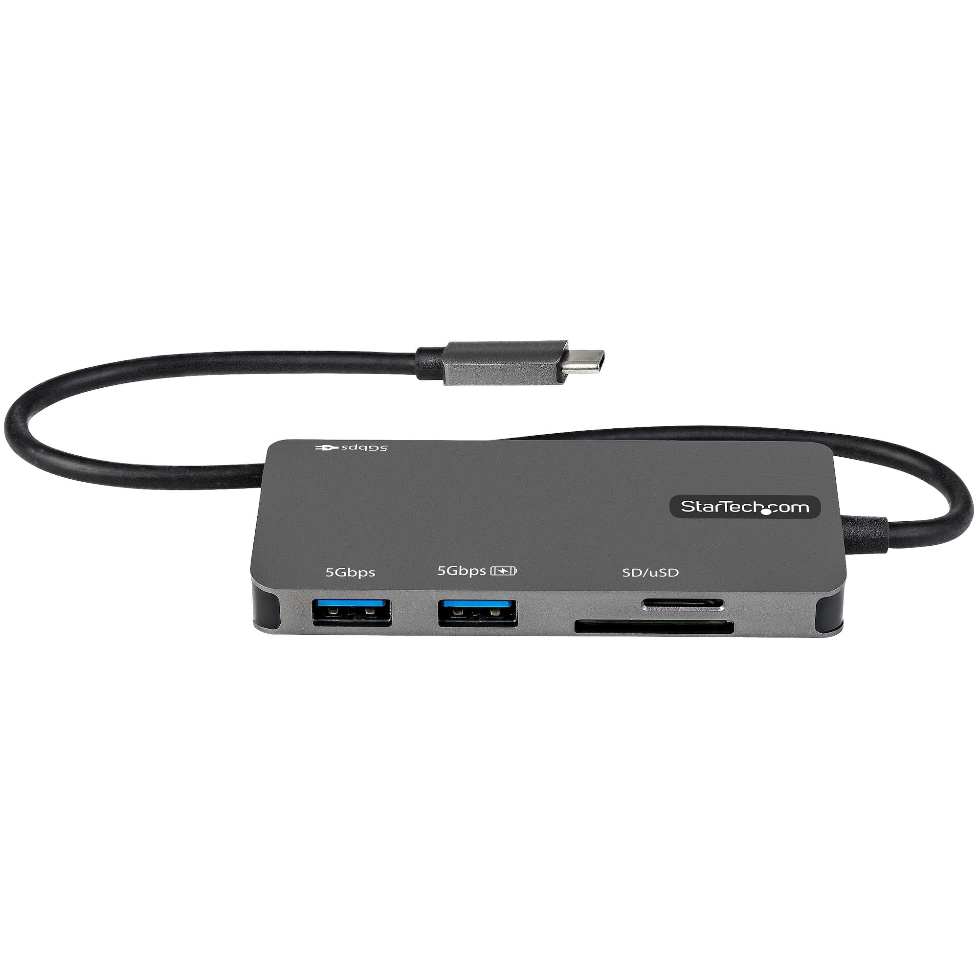 StarTech.com USB C Multiport Adapter - USB-C naar 4K HDMI, 100W Power Delivery Pass-through, SD/MicroSD Slot, 3-Port USB 3.0 Hub - USB Type-C Mini Dock - Lange (30cm) Kabel - Afbeelding 4