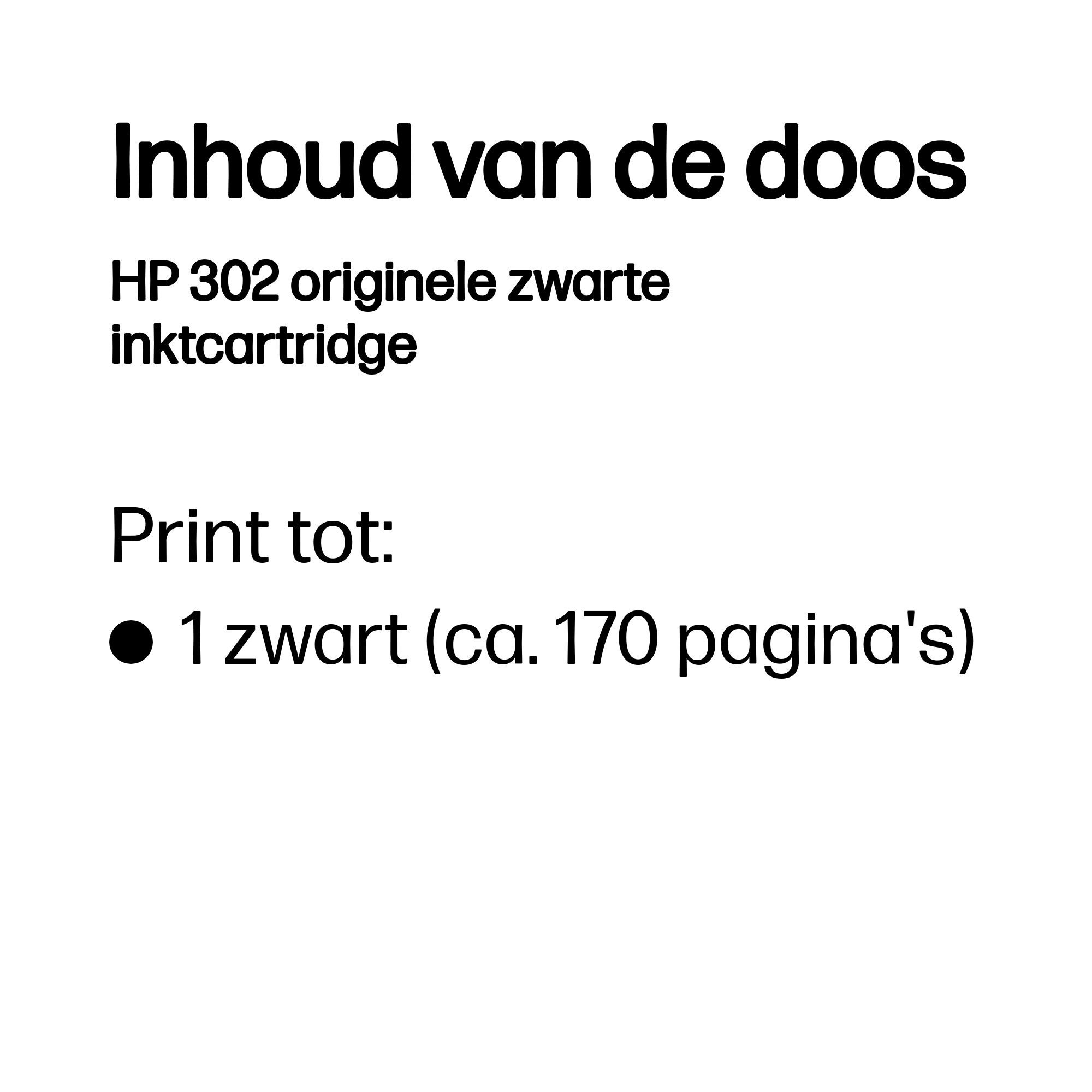 HP 302 originele zwarte inktcartridge - Afbeelding 4