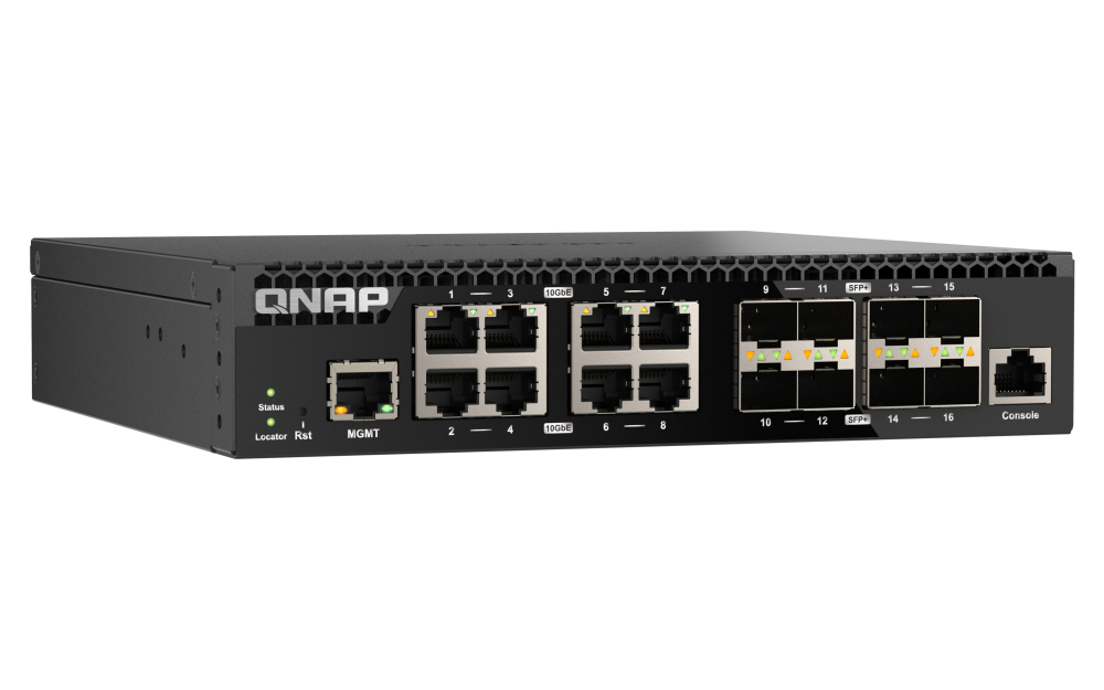 QNAP QSW-M3216R-8S8T netwerk-switch Managed L2/L3 10G Ethernet (100/1000/10000) 1U Zwart - Afbeelding 6