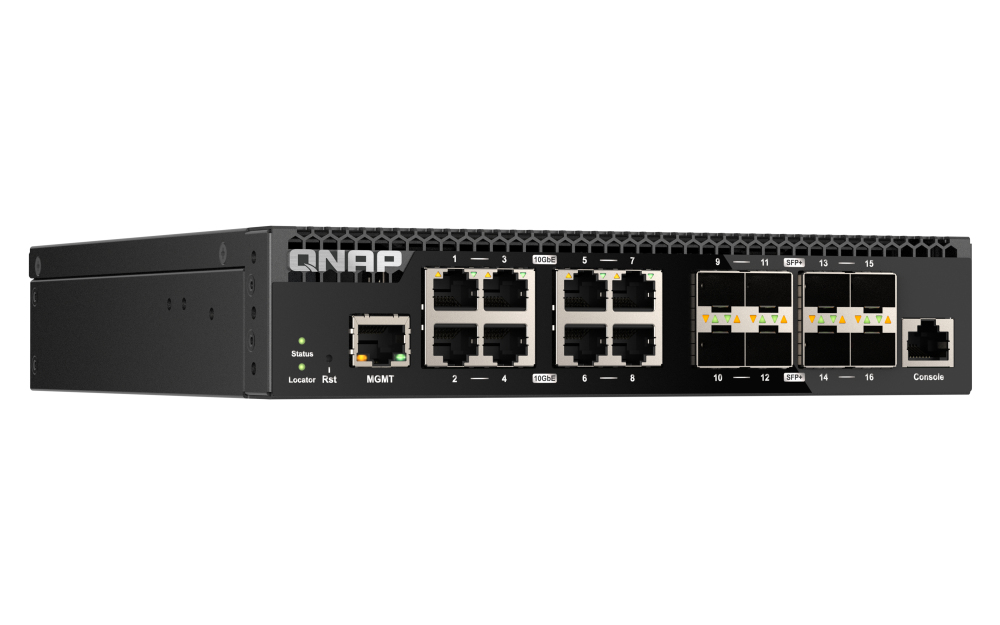 QNAP QSW-M3216R-8S8T netwerk-switch Managed L2/L3 10G Ethernet (100/1000/10000) 1U Zwart - Afbeelding 4