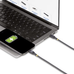 StarTech.com 3m USB-C Laadkabel, Charge & Sync, 240W (5A) PD EPR, USB 2.0, Laptop Type C Laadkabel, USB-IF Gecertificeerd, TPE Mantel - Zwarte USB-C Oplaadkabel - Afbeelding 8