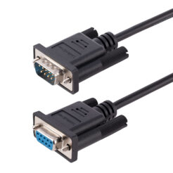StarTech.com 3m RS232 Serial Null Modem Kabel, Seriële Crossover Kabel met Al-Mylar Afscherming, DB9 Seriële COM Poort Kabel Female naar Male, Compatibel met DTE Apparatuur, Zwart, F/M - Afbeelding 2