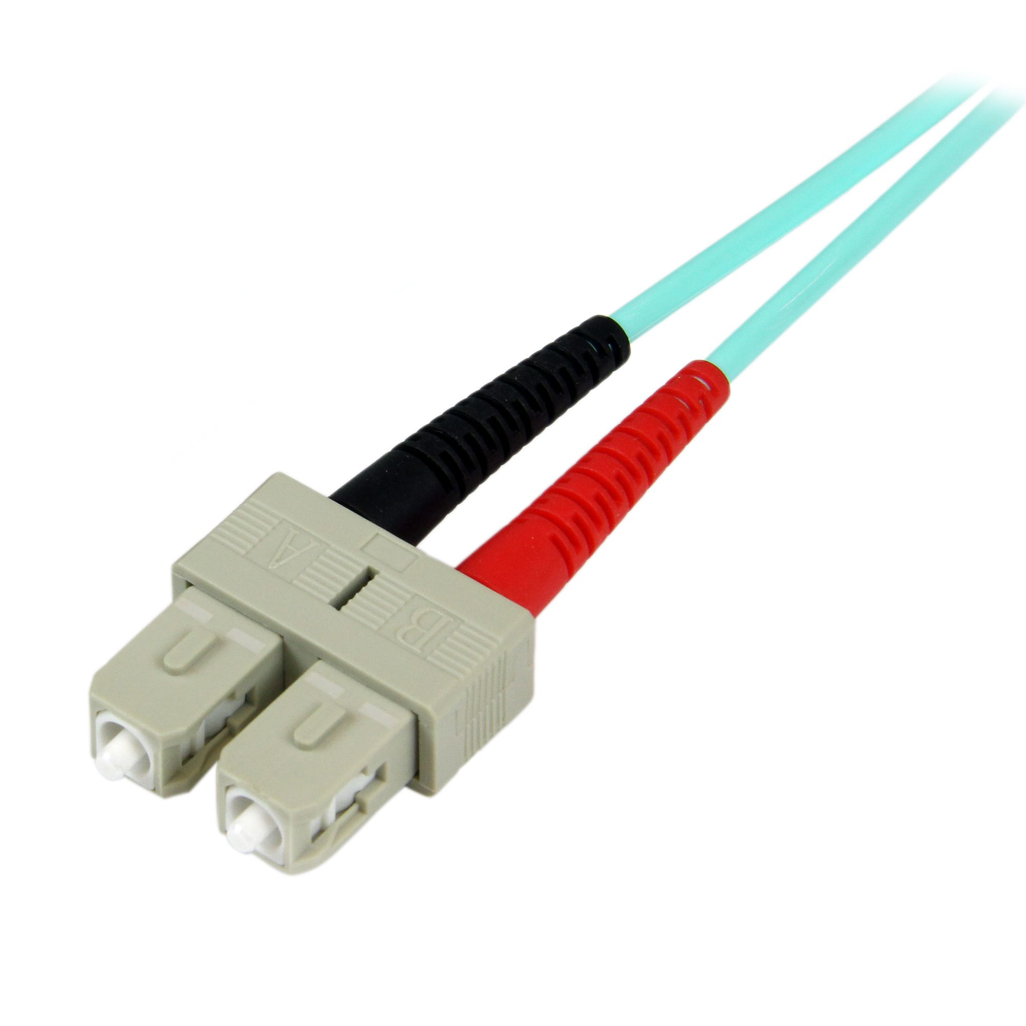 StarTech.com 2m LC/UPC naar SC/UPC OM3 Multimode Glasvezel Netwerkkabel, Full Duplex 50/125µm Zipcord Fiber, 100G Netwerken, LOMMF/VCSEL, <0.3dB Low Insertion Loss, LSZH Fiber Optic Patch Kabel - Afbeelding 3