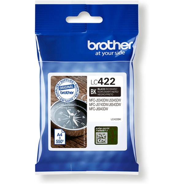 Brother LC422BK inktcartridge 1 stuk(s) Origineel Zwart