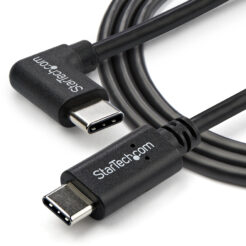 StarTech.com 1m USB-C Laadkabel, Haakse Charge & Sync Type C Laptop Laadkabel, 60W (3A) PD, USB 2.0 - Zwarte USB-C Oplaadkabel - Afbeelding 6