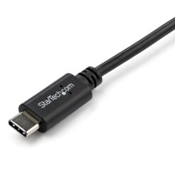 StarTech.com 1m USB-C Laadkabel, Haakse Charge & Sync Type C Laptop Laadkabel, 60W (3A) PD, USB 2.0 - Zwarte USB-C Oplaadkabel - Afbeelding 4