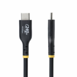 StarTech.com 3m USB-C Laadkabel, Charge & Sync, 240W (5A) PD EPR, USB 2.0, Laptop Type C Laadkabel, USB-IF Gecertificeerd, TPE Mantel - Zwarte USB-C Oplaadkabel - Afbeelding 4