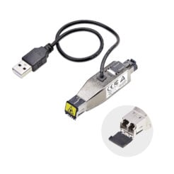 StarTech.com Gigabit Glasvezel naar RJ45 Ethernet Media Converter Dongle, Optisch Singlemode 10km/Multimode 800m, USB Voeding, Compact Ontwerp, Stalen Behuizing, Micro Mini, TAA