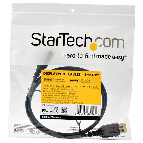StarTech.com 1m DisplayPort 1.4 kabel VESA gecertificeerd - Afbeelding 5
