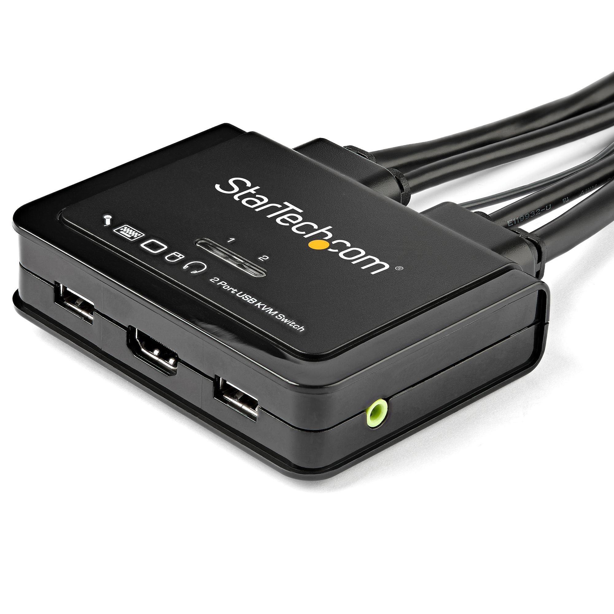 StarTech.com 2-poorts HDMI KVM switch met geïntegreerde kabels USB 4K 60Hz - Afbeelding 3