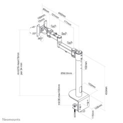 Neomounts FPMA-D960BLACKPLUS Monitorarm 10-49" - Afbeelding 7