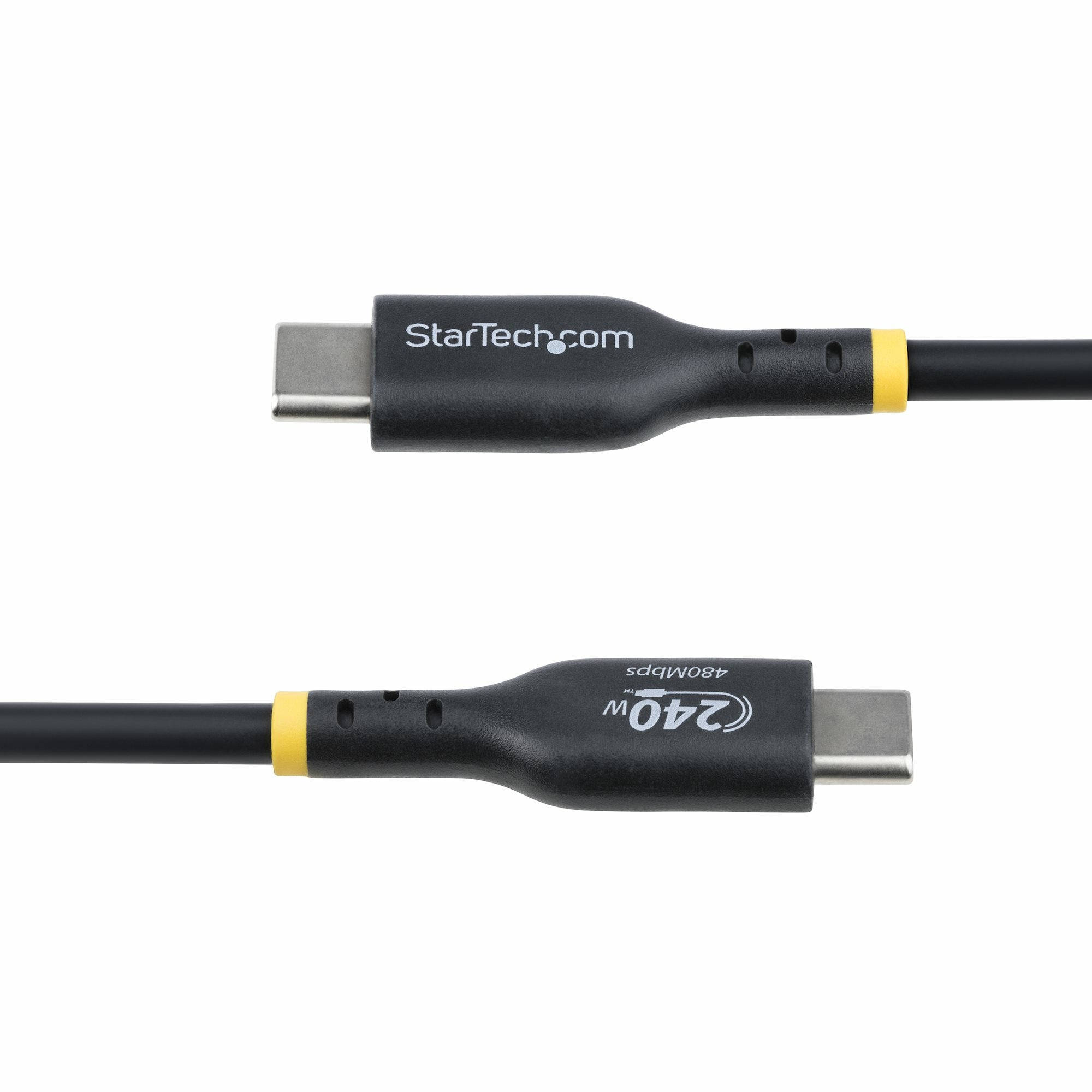 StarTech.com 3m USB-C Laadkabel, Charge & Sync, 240W (5A) PD EPR, USB 2.0, Laptop Type C Laadkabel, USB-IF Gecertificeerd, TPE Mantel - Zwarte USB-C Oplaadkabel - Afbeelding 5