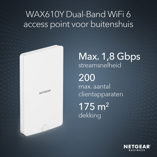 NETGEAR Insight Cloud Managed WiFi 6 AX1800 Dual Band Outdoor Access Point (WAX610Y) - Afbeelding 6