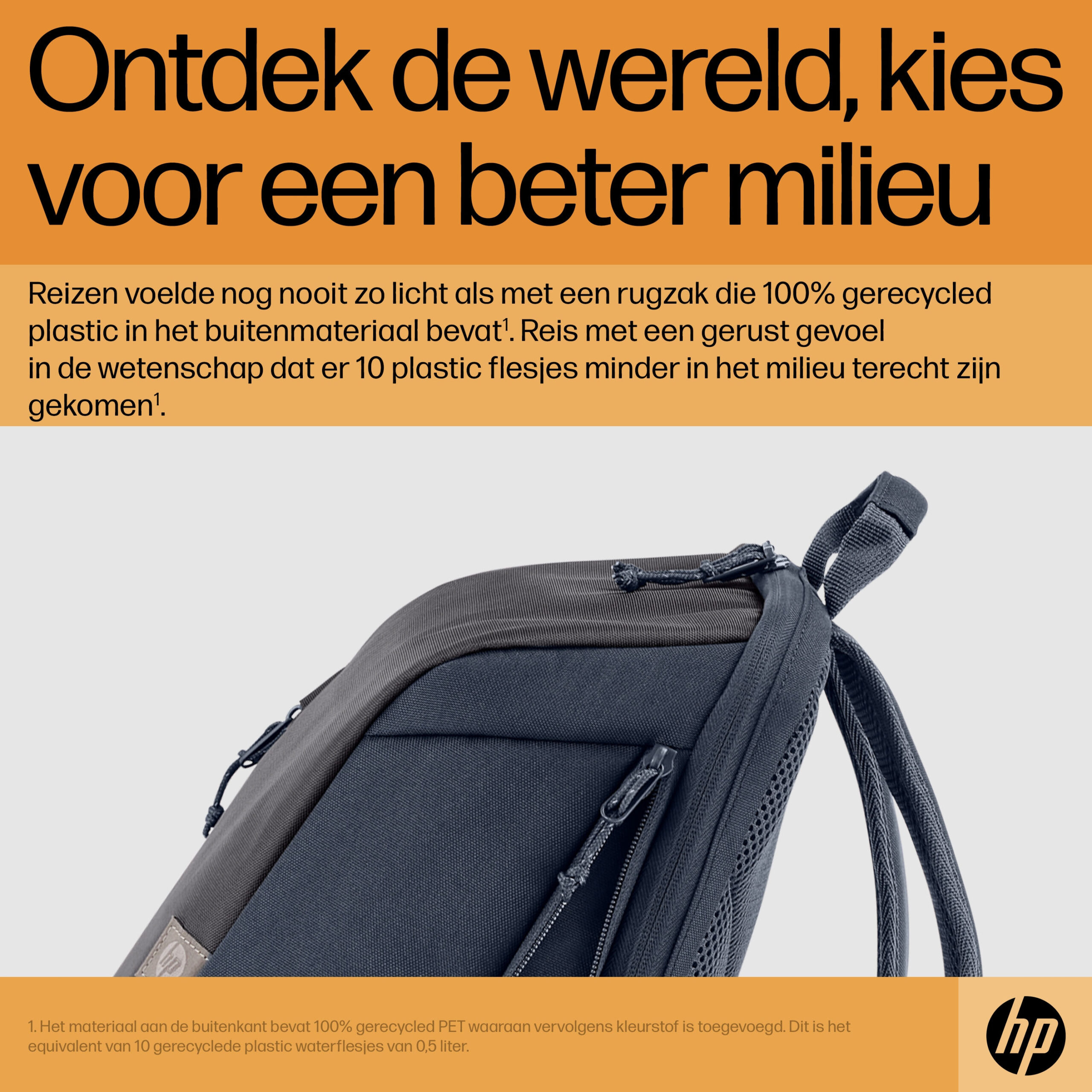 HP Travel 15,6 Laptop Backpack, 18 liter, Iron Grey - Afbeelding 6