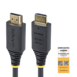 StarTech.com 1m Premium Gecertificeerde High Speed HDMI Kabel, 4K 60Hz/1440p 144Hz, HDR10/HDCP 2.2/ARC, 18Gbps, UHD HDMI 2.0 Kabel voor TV/Monitor/Display, TPE Mantel - Afbeelding 2