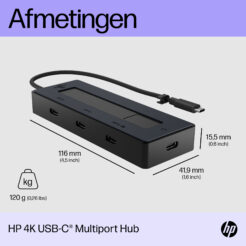 HP 4K USB-C Multiport Hub - Afbeelding 12
