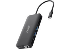 Acer USB Type-C Dongle 12-in-1 Black Bedraad USB 3.2 Gen 1 (3.1 Gen 1) Type-C Zwart