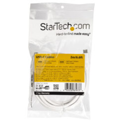 StarTech.com 2m USB-C Laadkabel, Fast Charge & Sync Type C Kabel, 100W (5A) PD, USB 2.0, USB-IF Gecertificeerd - Witte USB Oplaadkabel - Afbeelding 6