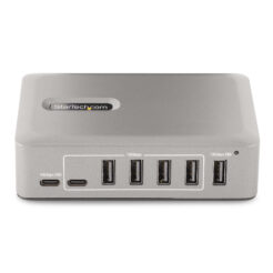 StarTech.com 10-Port USB-C Hub, 8x USB-A + 2x USB-C, Self-Powered met 65W Power Supply, USB 3.1 10Gbps, Desktop/Laptop USB Hub met 0.9m USB-IF Gecertificeerde Locking Kabel, USB Type C Hub - Afbeelding 4