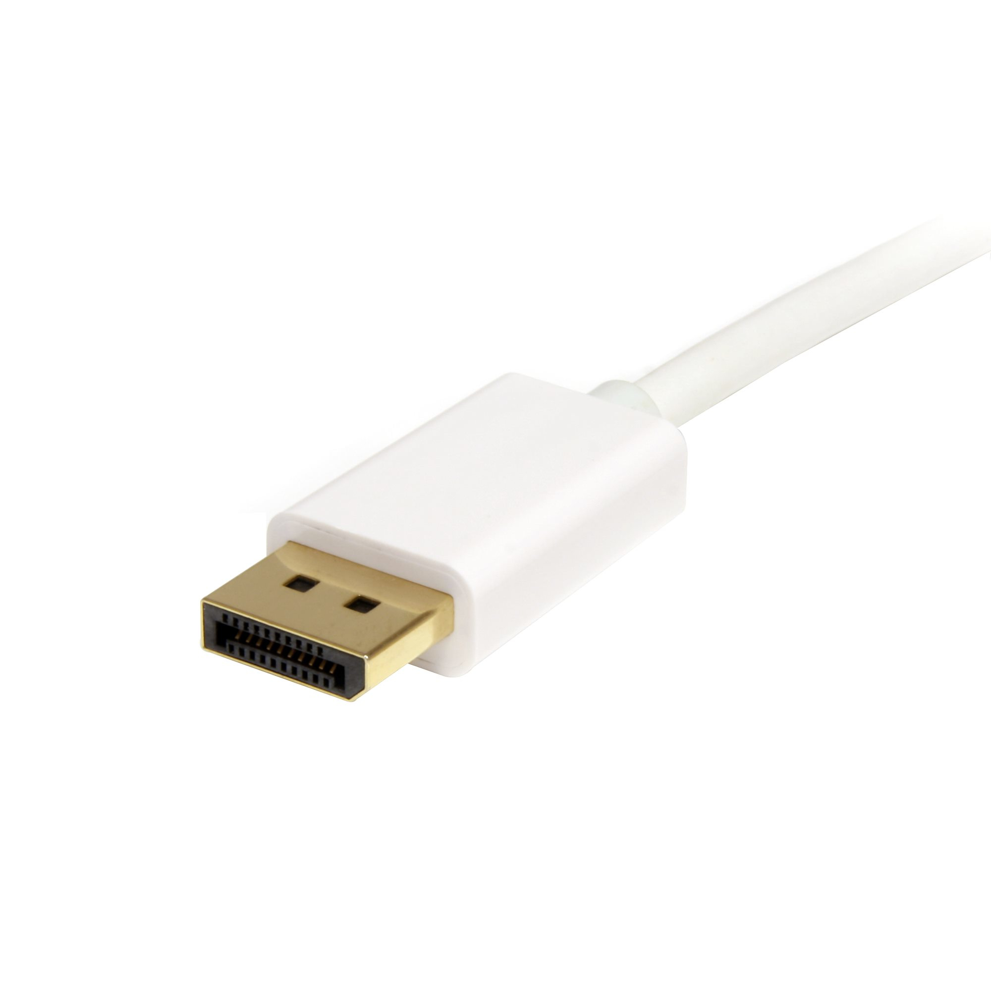 StarTech.com 2m Mini DisplayPort naar DisplayPort 1.2 Kabel - 4K x 2K UHD Mini DisplayPort naar DisplayPort Adapter Kabel - Mini DP naar DP Monitor Kabel - mDP naar DP Kabel - Wit - Afbeelding 4